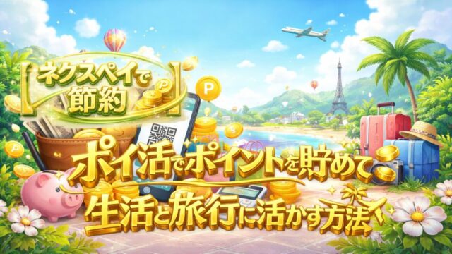 ネクスペイ_ポイ活で生活と旅行に活かす